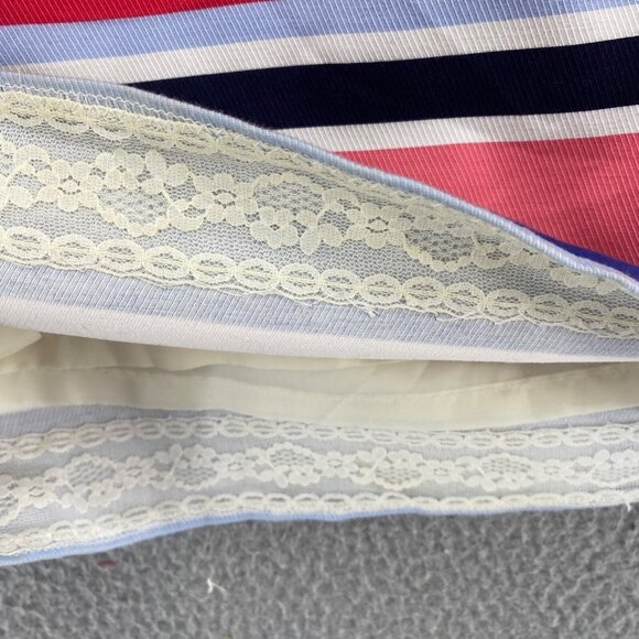 Talbots Skirt Womens 2 Petite Pink Multi Stripe Above The Knee Straight Stretch - Picture 6 of 11